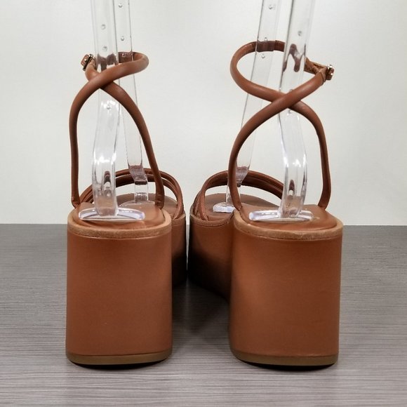 Vince Camuto Graceny Platform Sandal, Brown Leather, Womens Size 10 - Picture 5 of 12